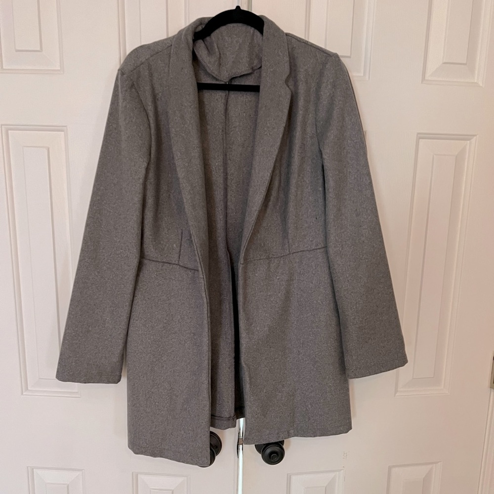 Women’s Gray Wool Peacoat NWOT